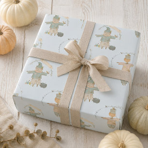 Süßer Vintage-Vogelscheuche Halloween Geschenkpapier