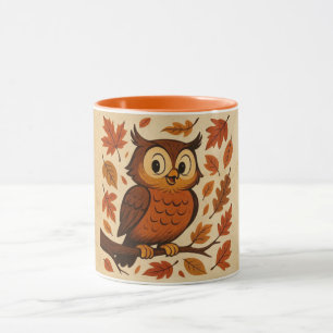 Süßer, vintage whimischer Herbst/Eulen-Herbst Tasse