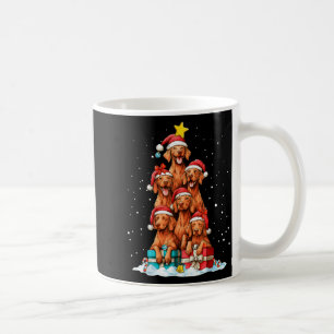 Süßer Vizsla Viszla Hund Weihnachtsbaum Xmas Hut Kaffeetasse