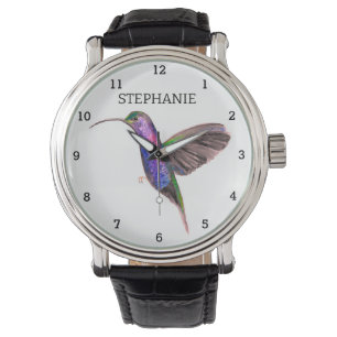Süßer Vogel Kolibri-Blume Kolibri Natur Armbanduhr
