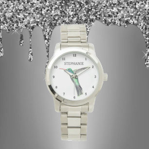 Süßer Vogel Kolibri-Blume Kolibri Natur Armbanduhr