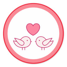 Süßer Vogel und Herz-Liebesdesign