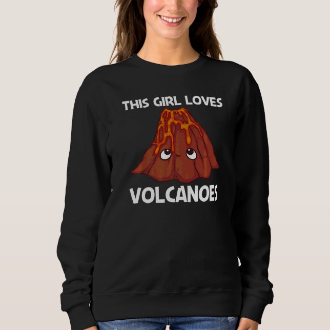 Süßer Vulkan für Mädchen Kinder Vulkanologe Vulkan Sweatshirt (Vorderseite)