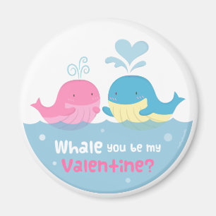Süßer Wal, du mein Valentinsliebster Magnet