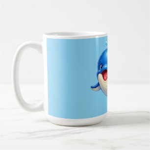 Süßer Wal mit großen Augen Glückliches Ozeantier I Kaffeetasse