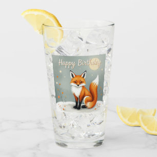 Süßer Wald Fuchs zum Geburtstag Glas