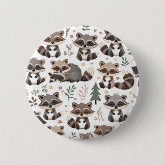 Süßer Waschbär Button