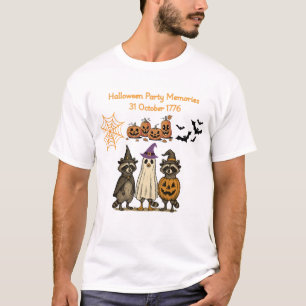 Süßer Waschbär-Halloween-Party-1776 – Lustig Gruse T-Shirt