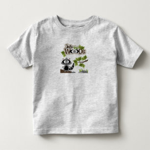 Süßer Waschbär im Wald Kinder T-Shirt