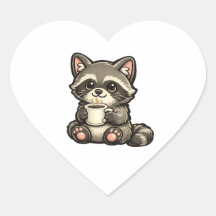 Süßer Waschbär mit Kaffee – Gemütliches Kawaii-Tie