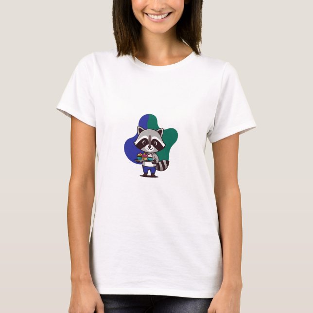 Süßer Waschbär T-Shirt (Vorderseite)