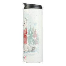 Süßer Wasserfarb-Eisbär-Winter