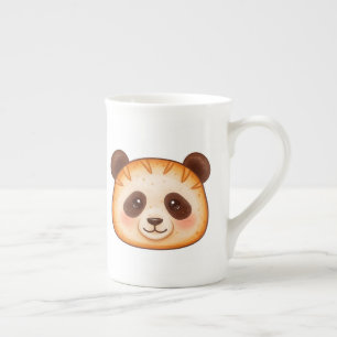 Süßer Wasserfarb-Ginger-Panda-Brot-Gesicht Prozellantasse