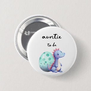 Süßer Wasserfarb kleiner Dino Tante-in-spe Button