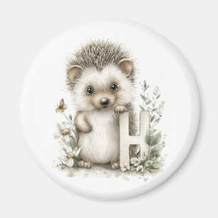 Süßer Wasserfarbe-Baby-Tier-Alphabet-Igel Magnet