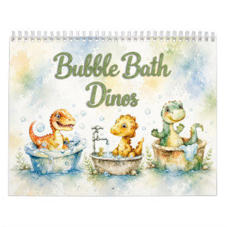 Süßer Wasserfarben-Baby-Dinosaurier-Wandkalender Kalender