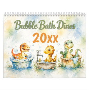 Süßer Wasserfarben-Baby-Dinosaurier-Wandkalender Kalender