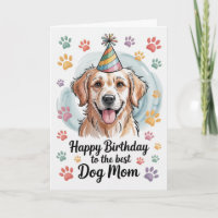 Süßer Wasserfarben-Golden-Retriever-Hundemama-Gebu