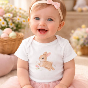 Süßer Wasserfarben-Hasen-Kaninchen-Waldtier  Baby Strampler