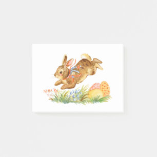 Süßer Wasserfarben-Osterhase Post-it Klebezettel