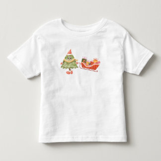 Süßer Wasserfarben-Weihnachtsbaum, der einen Schli Kleinkind T-shirt