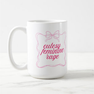 Süßer Weiblicher Wut Rosa Ästhetik-Design Sanft Kaffeetasse