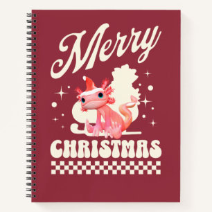 Süßer Weihnachts Axolotl Frohe Weihnachten Notizbuch