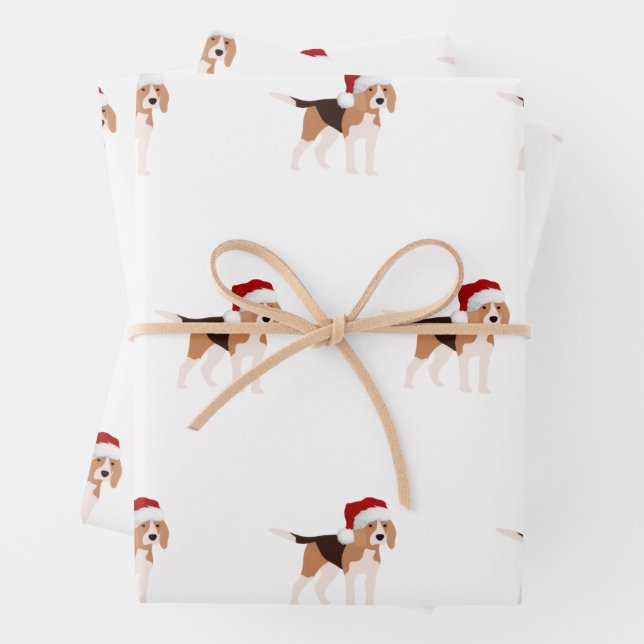 Süßer Weihnachts-Beagle  Geschenkpapier Set (Beispiel)
