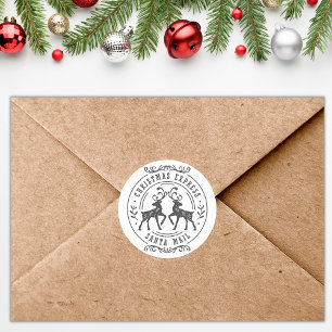 Süßer Weihnachts-Express-Santa-Post für Kinder Runder Aufkleber