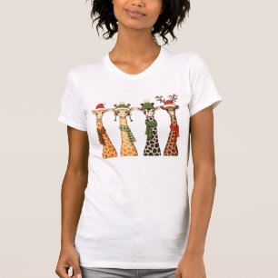 Süßer Weihnachts-Giraffenliebhaber Festliche Giraf T-Shirt