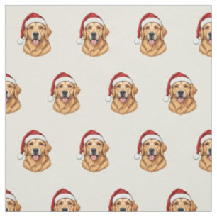 Süßer Weihnachts-Golden-Retriever-Hund mit Santa-H Stoff