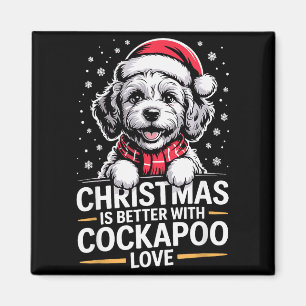 Süßer Weihnachts-Hund Weihnachten ist besser mit A Magnet