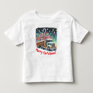 Süßer Weihnachts-LKW Kleinkind T-shirt