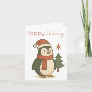 Süßer Weihnachts-Pinguin-Feiertag – Vintage Winter