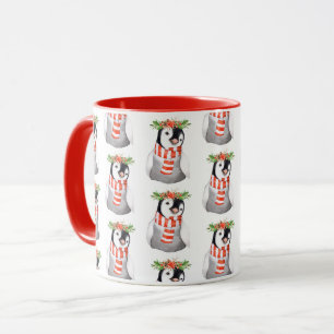 Süßer Weihnachts-Pinguin-Feiertags-Landwirtschaft  Tasse