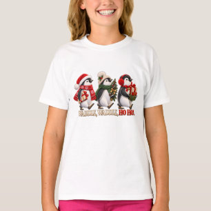 Süßer Weihnachts-Pinguin-Watschel-Ho-Ho T-Shirt