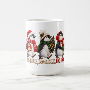 Süßer Weihnachts-Pinguin-Watschel-Ho-Ho Verwandlungstasse