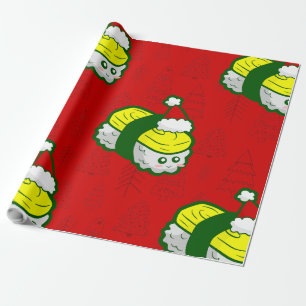 süßer Weihnachts-Tamago-Sushi-Weihnachtsmann  Geschenkpapier