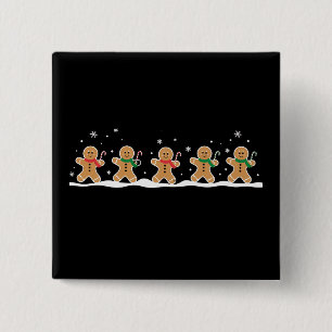Süßer Weihnachtsbäcker Lebkuchenmann Button