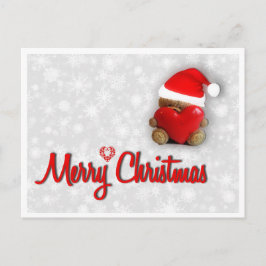 süßer Weihnachtsbär Feiertagspostkarte