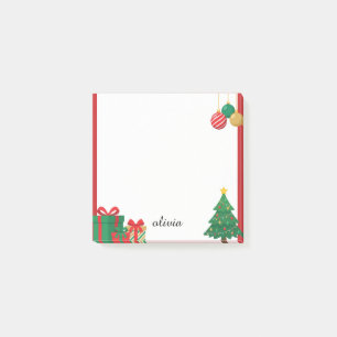 Süßer Weihnachtsbaum & Geschenk Post-it Klebezettel