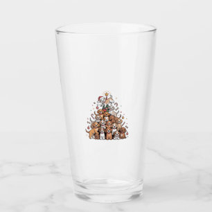 Süßer Weihnachtsbaum-Hund Xmas Baum Welpe Glas