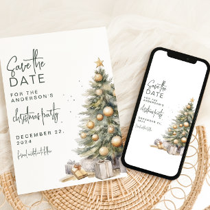 Süßer Weihnachtsbaum Weihnachtsfeier Save The Date