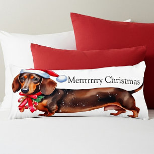 Süßer Weihnachtsdachshund individuell Seitenschläferkissen