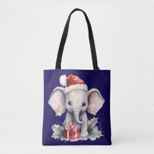 Süßer Weihnachtselefant Tasche