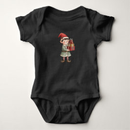 Süßer Weihnachtself Baby Strampler