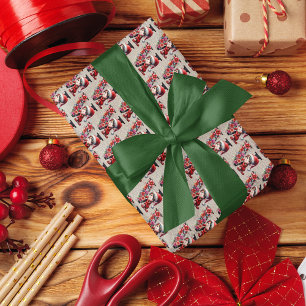 Süßer Weihnachtself Festlicher Buchstabe V Geschenkpapier