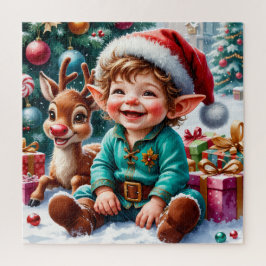 Süßer Weihnachtself & Rentier