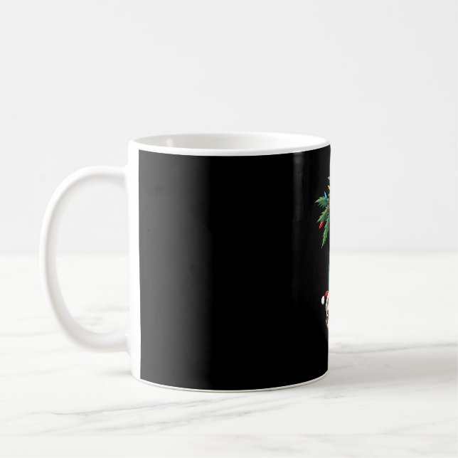 Süßer Weihnachtsfaultier Santa Hut Weihnachten Fau Kaffeetasse (Links)