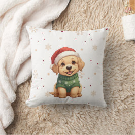 Süßer Weihnachtshund - Festlicher Welpe Weihnachte Kissen